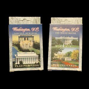 Washington DC Playing Cards 2 Deck Bundle (The White House and Lincoln Memorial)